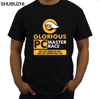 tshirtเสื้อยืดคอกลมฤดูร้อนGlorious เสื้อยืดแขนสั้น คอกลม ผ้าฝ้าย 100% พิมพ์ลาย Master Race สําหรับผู้ชาย XS S M L XL XXL