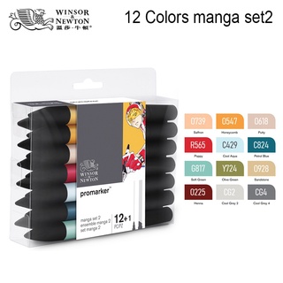 Winsor &amp; Newton ปากกามาร์กเกอร์ 12 สี สําหรับวาดภาพ