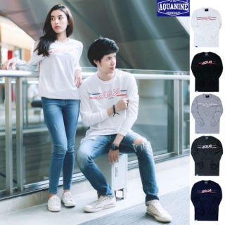 Aquanine work&amp;play LWP เสื้อยืดสตรีท เสื้อแขนยาว long sleeve T-shirt streetwear