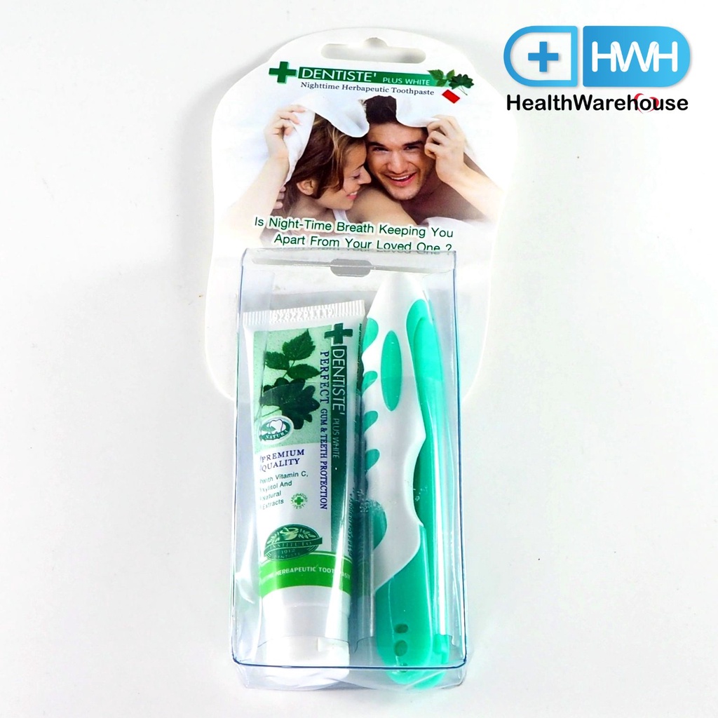 Dentiste Travel Set เดนทิสเต้ ชุดเดินทางแปรง ( แบบพับได้ ) + ยาสีฟัน 20 กรัม