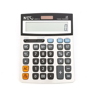 เครื่องคิดเลข 12 หลัก สีเงิน นีโอ 2218T-12 Neo 1218 silver calculator 12 digits