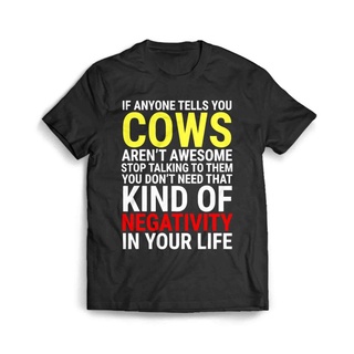 เสื้อผ้าผชเสื้อยืด ลายวัว If Anyone Tells You CowsS-5XL