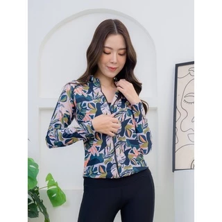 เสื้อว่ายน้ำแขนยาว รุ่นซิปหน้า (1) เฉพาะเสื้อ 13 ลาย