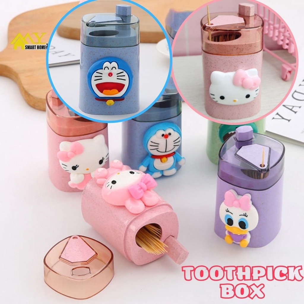 Hello Kitty กล่องใส่ไม้จิ้มฟัน พร้อมไม้จิ้มฟัน 牙签筒 牙签盒 Toothpick Box With Toothpick