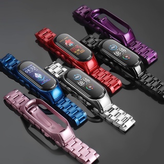 สาย stainless mi band 6 สายนาฬิกาข้อมือ ชนิดสเตนเลส สำหรับ Xiaomi Mi Band 6 สายรัดข้อมืออัจฉริยะ