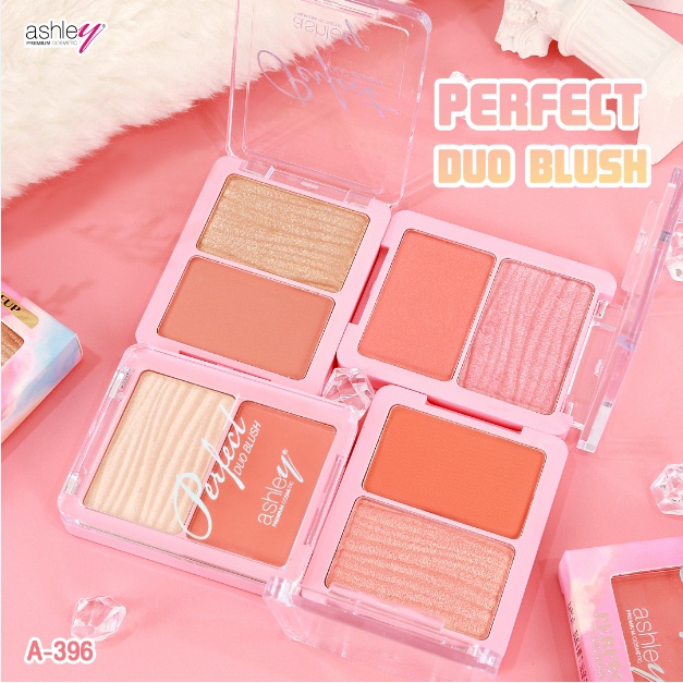 A-396 Ashley Perfect Duo Blush บลัชออน 2 รูปแบบในตลับเดียว