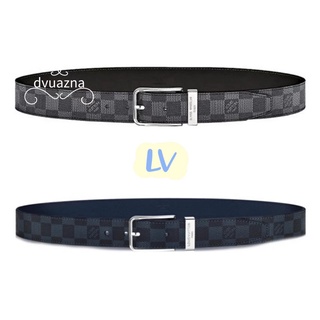 💯เข็มขัด LOUIS VUITTON/LV Pont Neuf Plaid Belt/ชาย/3.5 . แท้