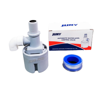 ลูกลอยควบคุมน้ำอัตโนมัติขนาด 1/2" หรือ 4 หุน แนวดิ่ง น้ำเข้าด้านบน Juny (แถมงอ 90 + เทป)