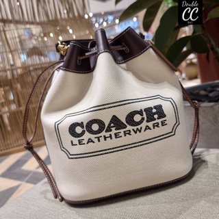 (แท้ 💯%‼ Factory) CO ACH C8467 FIELD BUCKET BAG WITH CO ACH BADGE