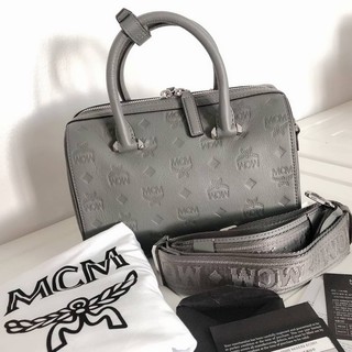 (ผ่อน0%)แท้💯📌Mcm Essential Boston Bag Monogram in Leather