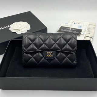 Used like newwww chanel medium wallet HL29 light gold