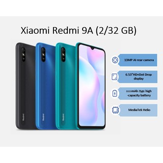 [มีบริการส่งด่วน 3 ชม.] Xiaomi Redmi 9A (2+32GB) ประกันศูนย์ 1 ปี โทรศัพท์ มือถือ เสี่ยวมี่ เรดมี่