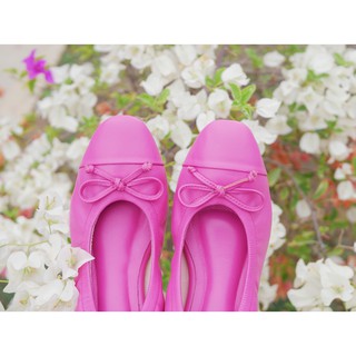 Panistashoes รองเท้าคัชชูหนังแกะ รุ่น Somerset Flat - Choking Pink