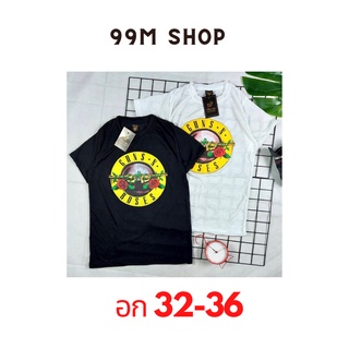 เสื้อยืดคอกลม ผ้าสลาฟ สกรีนลายวินเทจ งานป้าย ฟรีไซส์ 99 M