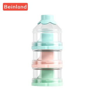 Beinland กล่องเก็บอาหารเด็กทารก 3 ชั้น กล่องนมผง แบบพกพา ขนมเด็กวัยหัดเดิน กล่องนมผง