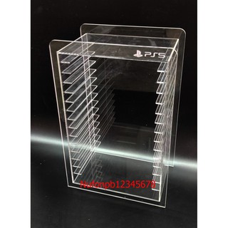 ที่วางแผ่นเกม PS5 แบบ 15 ช่องสีใส