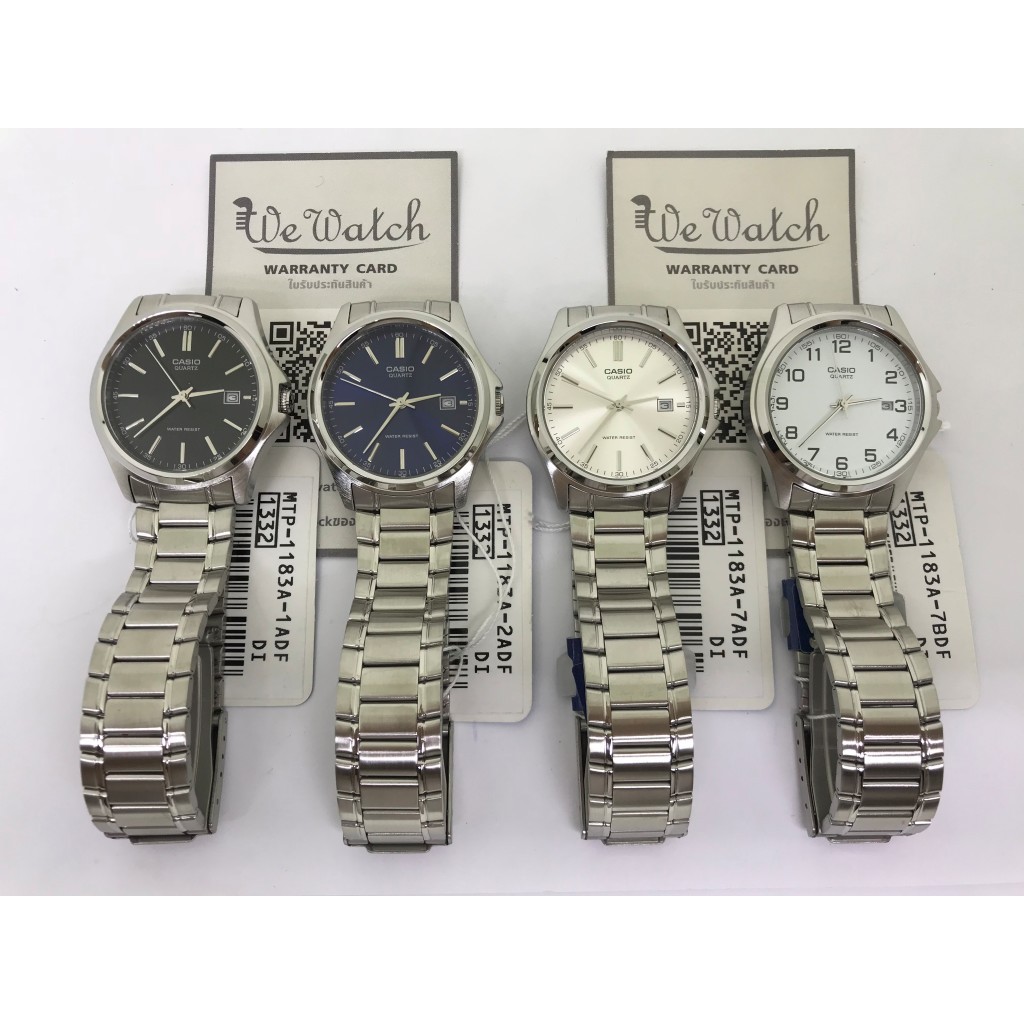 Casio รุ่น MTP-1183A MTP-1183Q MTP-1183E นาฬิกาผู้ชาย กล่องและรับประกัน1ปี MTP1183A, MTP1183 I6nh
