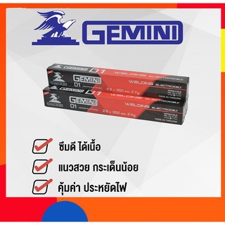 ลวดเชื่อมไฟฟ้า GEMINI D1  2.6มิล 2Kg.