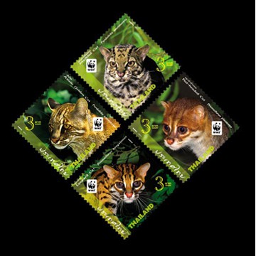B658 แสตมป์ไทยยังไม่ได้ใช้ ชุด สัตว์ป่า (ชุด 7) (WWF ชุด 1) ปี 2554 ครบชุด 4 ดวง