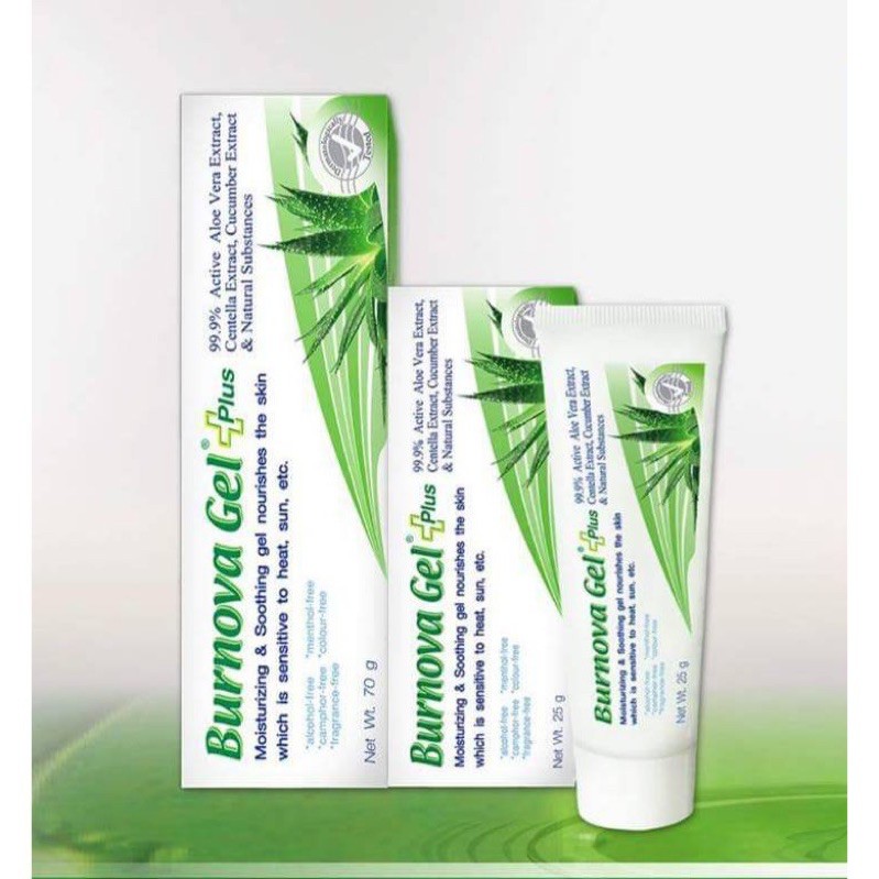 Burnova gel 70g. ว่านหางจระเข้แท้ 💯% exp. 07/2021