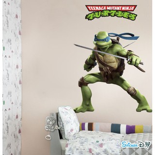 SALE Wall Sticker สติ๊กเกอร์ติดผนัง 3D Ninja Turtles (กว้าง65cm.xสูง85cm)