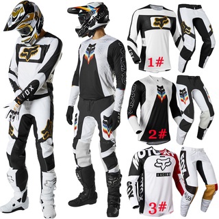 เสื้อกีฬาแขนสั้น ลาย Fox Racing 2022 Flexair Mirer และกางเกง คุณภาพสูง สําหรับผู้ใหญ่