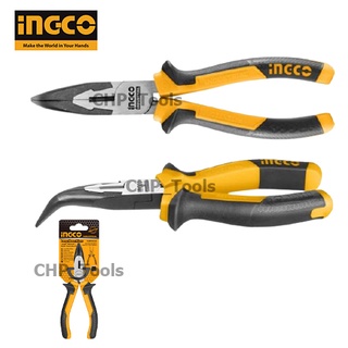 INGCO HBNP28168 คีมปากแหลม ปลายงอ 6 นิ้ว ( Bent Nose Plier )