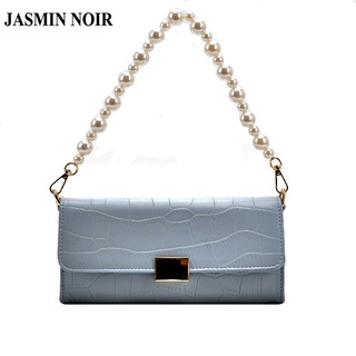 Jasmin Noir กระเป๋าถือกระเป๋าสะพายไหล่ลายหนังจระเข้สําหรับผู้หญิง