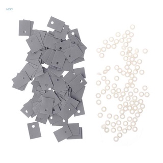 NERV 100PCS TO-220 Plastic Insulation Washer Transistor and TO-220 Silicone Pads Insulator Set