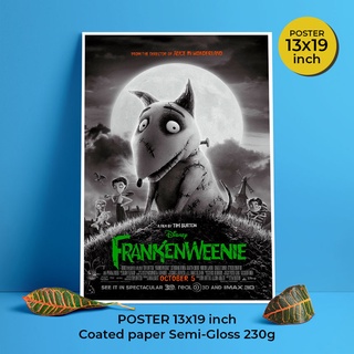 Frankenweenie Poster 2012 -  stop-motion by Tim Burton  โปสเตอร์แฟรงเคนวีนนี่ ภาพขนาด 13x19 นิ้ว