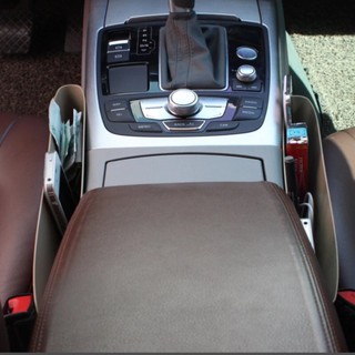 CAR อุปกรณ์จัดระเบียบในรถและปิดช่องว่างระหว่างเบาะสีเทาเพค2ชิ้น