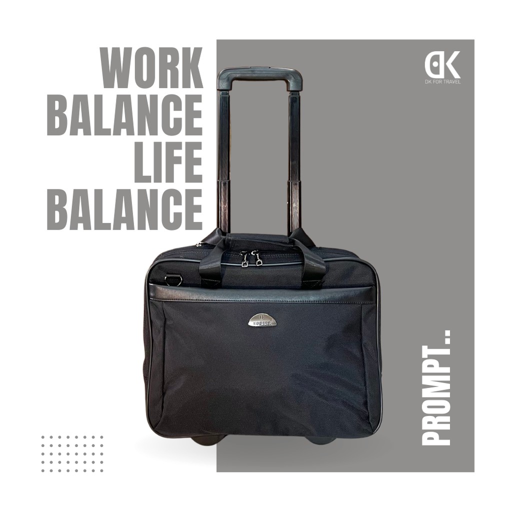 🇹🇭ไทย🇹🇭 กระเป๋าเอกสาร ใส่คอม notenook LAPTOP แบบบาง มีล้อลาก มีสายสะพายไหล่