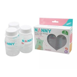 NANNY ขวดเก็บน้ำนมแม่ 4 ออนซ์ แพค 3 ขวด