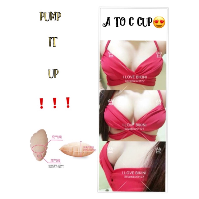 Pump it up push up BIKINI ชุดว่ายน้ํา push up pads 充气垫