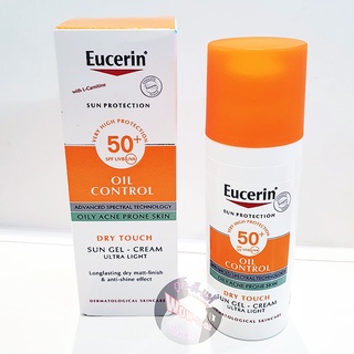 กันแดด สำหรับผิวมันเป็นสิวง่าย 😘 Eucerin Sun Dry Touch Oil Control Face SPF50+ ขนาดปกติ 50 ml.ของแท้ 100%