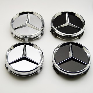 ฝาครอบดุมล้อรถยนต์ 60 มม. 75 มม. สําหรับ Mercedes Benz A45 CLA45 C63 GLA45 A C E S ML CLK Class 4 ชิ้น