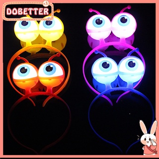 Dobetter ที่คาดผม รูปเอเลี่ยน ตาโต มีไฟ LED สําหรับปาร์ตี้ฮาโลวีน คอนเสิร์ต