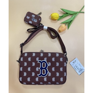 &lt;พร้อมส่ง สีเข้าใหม่สีดำ&gt;กระเป๋าสะพาย MLB JACQUARD MONOGRAM CROSS BAG NEW YORK YANKEES สีเข้าใหม่สีดำ