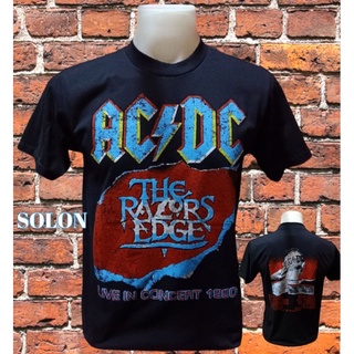 เสื้อวง AC DC วงร็อค ไม่มีตะเข็บข้าง คอฟิต ป้ายUS เสื้อวินเทจ เสื้อทัวร์ วงร็อคต่างประเทศ