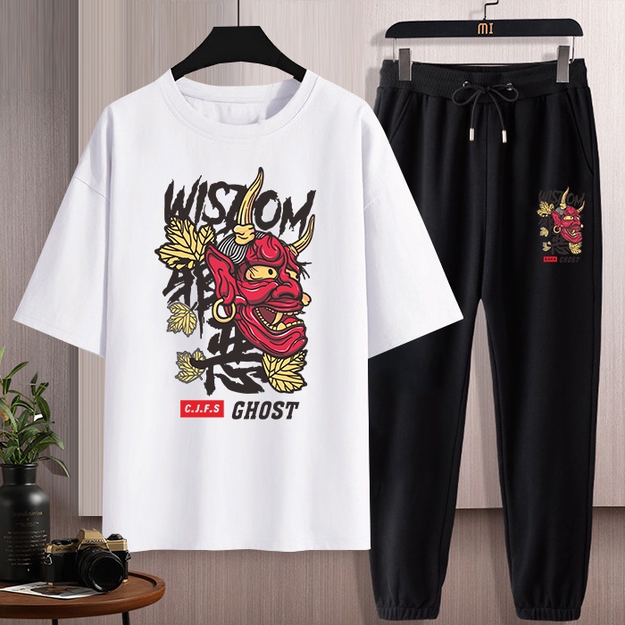 #D104+CKH104B(สิงค้าพร้อมส่งจากไทย)ชุดเซ็ทเสื้อแขนสั่ง+กางเกงขายาว ใส่ได้ทั้งชายและหญิงผ้านุ่มใส่สบาย.ลายสวยแฟชั่นนานาชา