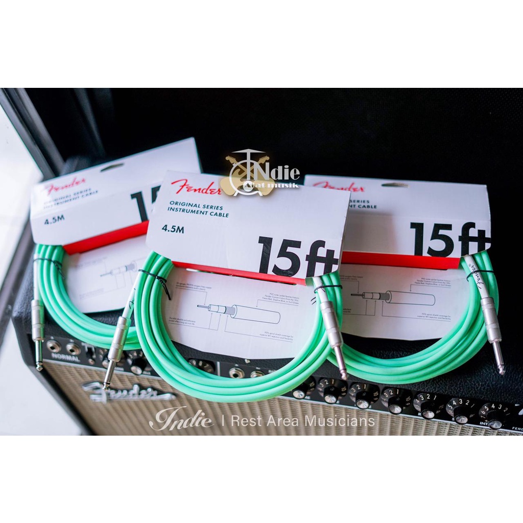 Instrument Cable Fender Original Series Surf Green 4.5m/15ft l สายกีต้าร์ l แจ็คกีตาร์