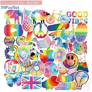 ❉ Hello！Lets Rainbow Series 03 Colorful Life สติ๊กเกอร์ ❉ 50Pcs/Set DIY Fashion Mixed Luggage Laptop Skateboard Decals Doodle สติ๊กเกอร์