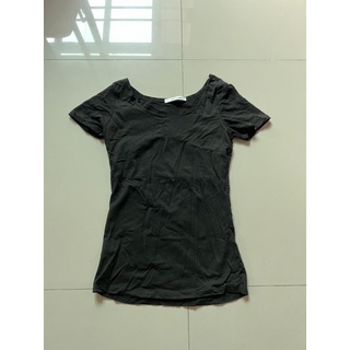 เสื้อยืดแขนสั้นดำ Zara Basic ไซส์ S