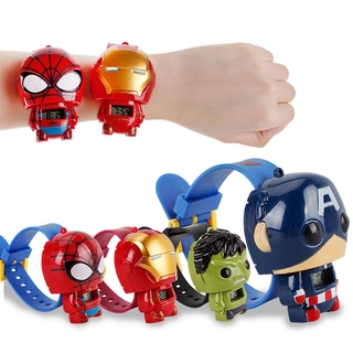 นาฬิกาข้อมือ ลาย Avenger Alliance Spider Man แบบยืดหดได้ สําหรับเด็ก