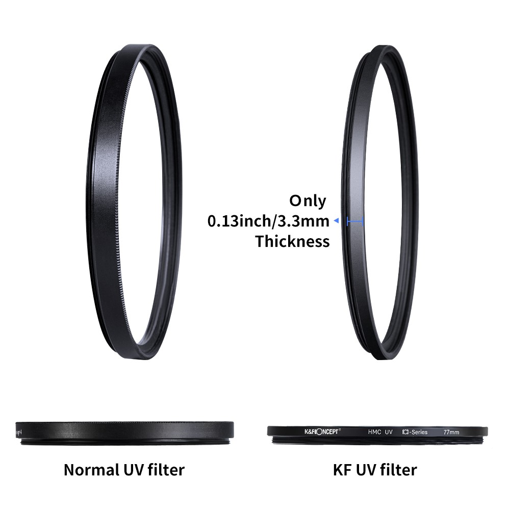 K & F Concept Mc Uv กรอบป้องกันเลนส์หลายชั้นสําหรับเลนส์กล้องถ่ายรูป