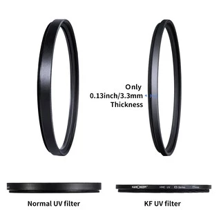 K&f MC ฟิลเตอร์ป้องกันรังสียูวี กรอบบาง เคลือบหลายชั้น สําหรับเลนส์กล้อง