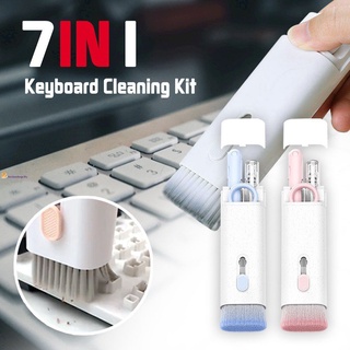 7-In-1 Electronics Cleaner Kit แป้นพิมพ์คอมพิวเตอร์อเนกประสงค์หูฟังบลูทูธที่เข้ากันได้แบบพกพาทำความสะอาดช่องเสียบการ์ดโทรศัพท์ทำความสะอาดแปรงเครื่องมือ