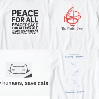 Uniqlo Haruki Murakami เสื้อยืดแขนสั้น สันติภาพ สําหรับ All Shinya Yamanaka and Tadao Ando