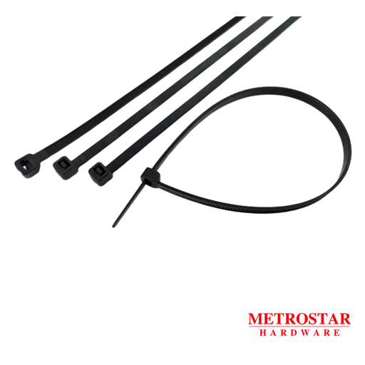 Black Full Nylon Cable Ties 100pcs (4inch, 6inch, 8inch, 16inch)