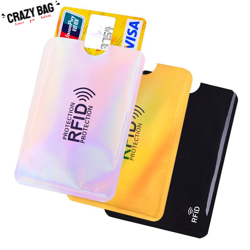 Crazy Bag1pcs RFID anti-brush Coverฝาครอบป้องกันอลูมิเนียมโลหะ